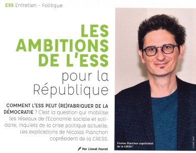 Article sur les ambitions de l'ESS pour la République, par Nicolas Planchon